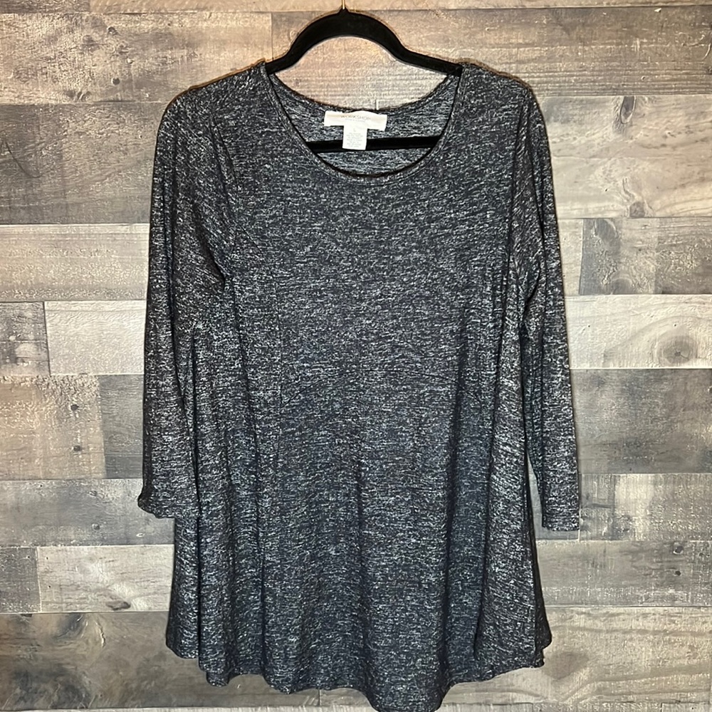 Heathered Gray 3/4 Sleeve Workshop Republic Clothing Top